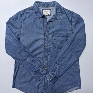 Forever 21 Blue Casual Button Down Shirt